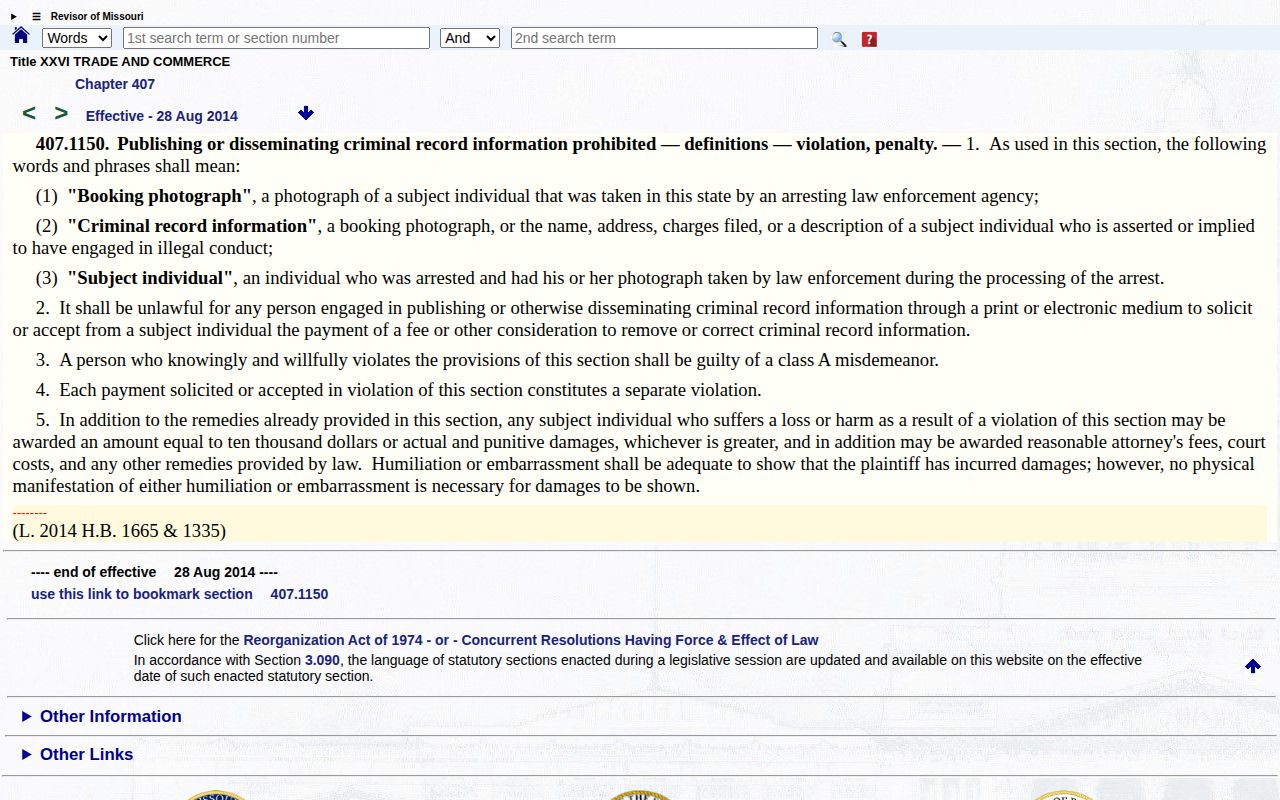 Worth County released inmate mugshot payment protection law