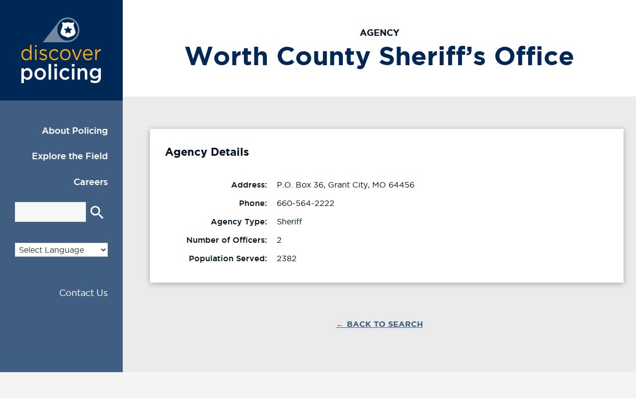 Worth County Sheriff's Office release records contact source